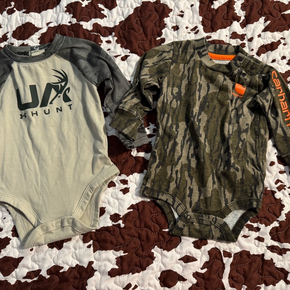 Carhartt Kids Bodysuits - Gray and Camouflage